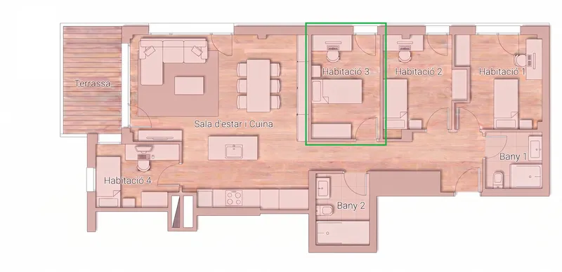 Plànol Habitació 3