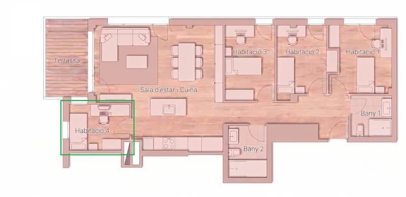 Plànol Habitació 4
