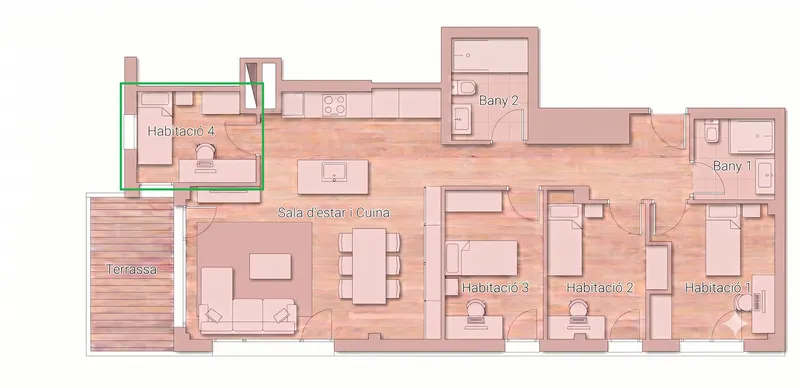 Plànol Habitació 4