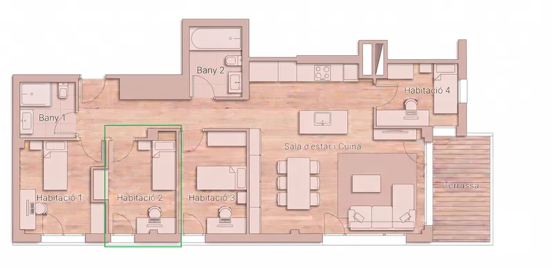 Plànol Habitació 2