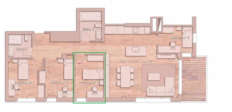 Plànol Habitació 3