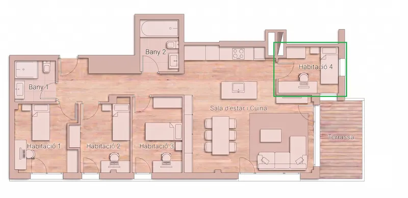 Plànol Habitació 4